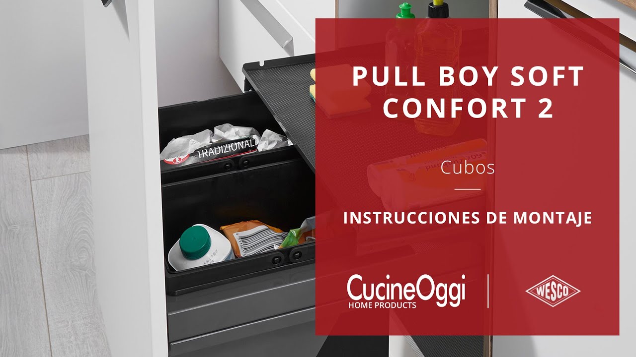 PC COCINAS - Estudio de cocinas - Cubos de basura bajo fregadero PULL BOY  SOFT CONFORT 2