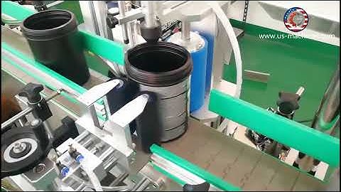 Big diameter plastic bottle can tin fish food bottle labeling machine automatic labeling line
