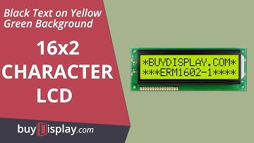 Yellow Green Character LCD 16x1 Display with Adapter Board,Library,Example for Arduino