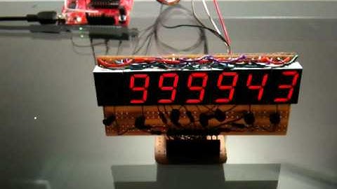 MSP430 seven segment LED display driver with 2 wire serial input