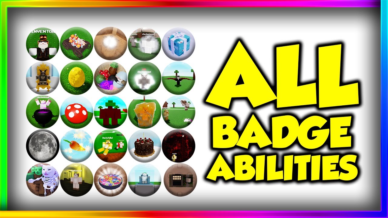 HOW TO GET ALL BADGE ABILITIES & showcase IN ABILITY WARS 2023 ROBLOX