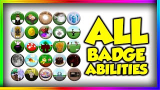 HOW TO GET ALL BADGE ABILITIES & showcase IN ABILITY WARS 2023 | ROBLOX