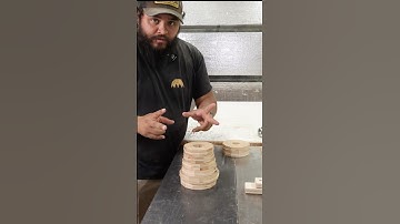 Making a segmented vase blank. Turning on the wood lathe. #woodworking #diy