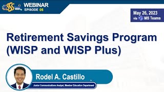 #eSSSkwela Webinar S02E05 | Dagdag retirement benefits ba ang hanap mo? Narito ang WISP at WISP Plus