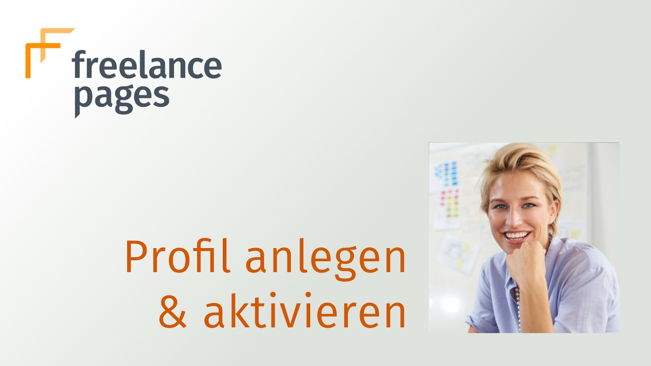 So erstellen Sie Ihr Profil bei freelance pages - YouTube
