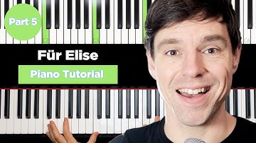How to play "FÜR ELISE" on Piano Tutorial - very easy - Part 5