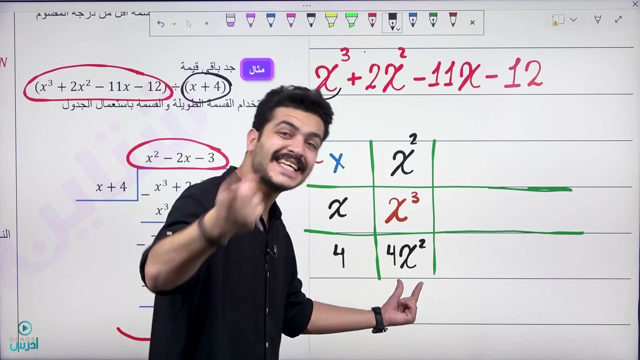 نظرية الباقي و العوامل (2) - القسمة باستعمال الجدول || الأستاذ يوسف حجير 