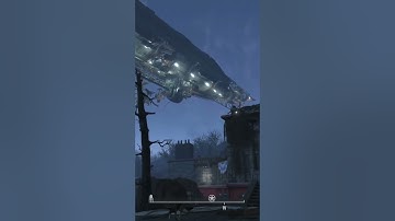 Vertibird vanishes into horizon #fallout4 #fo4 #gaming #bethesda  #toddhoward #shorts