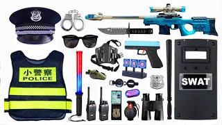 Special Police Weapons Toy set Unboxing-M416 guns, Gas mask, Glock pistol, Dagger