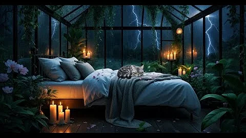 Rainy Night in Enchanted Treehouse 🌧🌲Sleep to Forest Rain Sounds White Noise