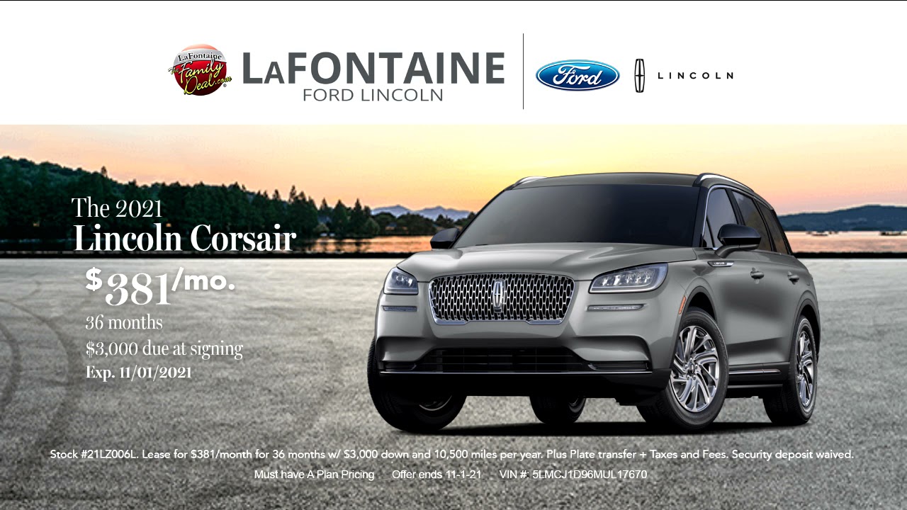 October Offer: Lease a 2021 Lincoln Corsair for $381/Month