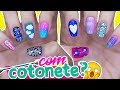 10 UNHAS DECORADAS MUITO FÁCEIS PARA INICIANTES USANDO COTONE | #JanaTodoDia24