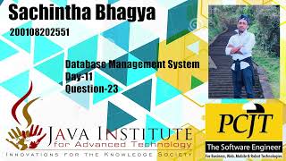 Java institute for Advanced Technology (Database Management System Question Number 23)