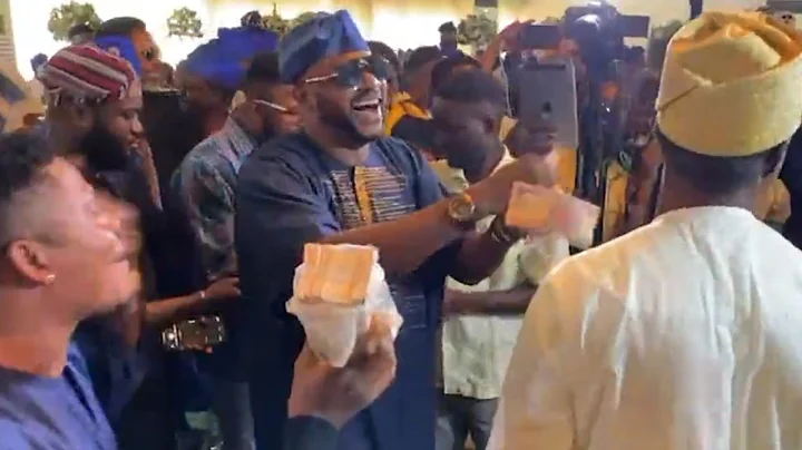 WATCH HOW ODUNLADE ADEKOLA PROVES HE IS A MONEY BAG AT ADENIYI JOHNSON AND WIFE, SEYI EDUN'S NAMING