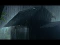 HEAVY STORMY NIGHT ⚡⛈ | Huge Rainstorm & Very Powerful Thunder on Tin Tent Roof | Sleep Fast, Relax