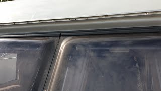 New sealant around the front windows and a fail on the screw cover