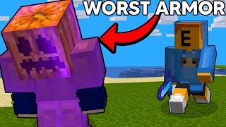 Crafting the worst armor to trap this Minecraft Player...