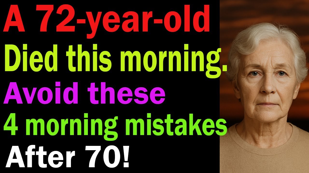 Over 70? These 4 Morning Errors Could Be Hurting You Without Knowing It