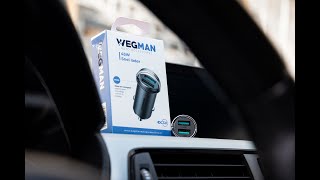 Wegman 45W Snellader - Veilig En Compact - Autolader - Oplader - Laad 4X Zo Snel - Auto Accessoires