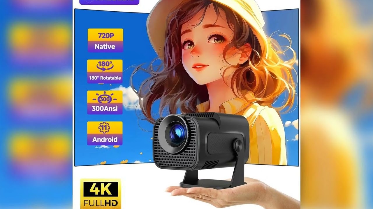 A must-have product! Magcubic HY320 Mini Newly Native 720P Android 11 4K Projector 300ANSI Wifi6 B