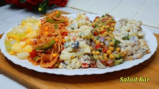 Restaurant Style Salad Bar | 5 Different Salad Recipes