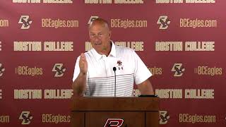 Football: Media Day with Steve Addazio (Aug. 6, 2019)