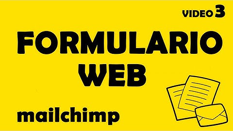 FORMULARIO de suscripcion  para  tu WEB con mailchimp