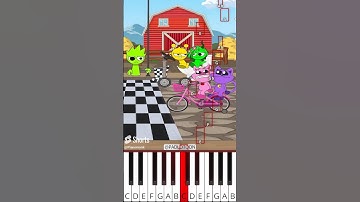 Sprunki Team VS Smiling Critters 🩷💜Whose car is cooler? (@PADLOTOON) - Octave Piano Tutorial