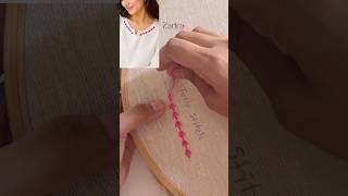 Tulip embroidery tutorial 🌷 #tulipstitch #viral #foryou #shorts #youtubeshorts #learn #embroidery