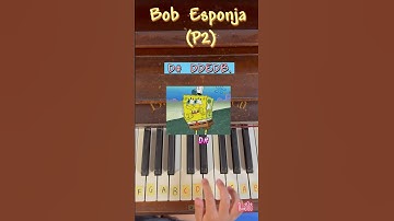 Bob Esponja Piano Tutorial (P2)💛  #piano #pianosong #easypiano #shorts #pianotutorial #bobesponja
