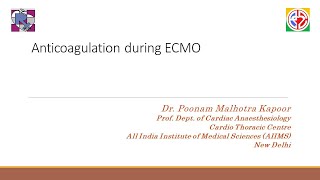 03 Anticoagulation during ECMO by Dr Poonam Malhotra