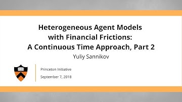 Part 2: Heterogeneous Agent Models with Financial Frictions, A Continuous Time Approach