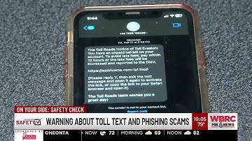 Warning about toll text and phishing scams