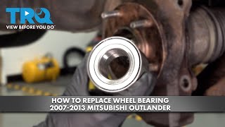 How to Replace Wheel Bearing 2007-2013 Mitsubishi Outlander