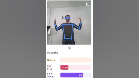 AI based gesture control system for a robot.