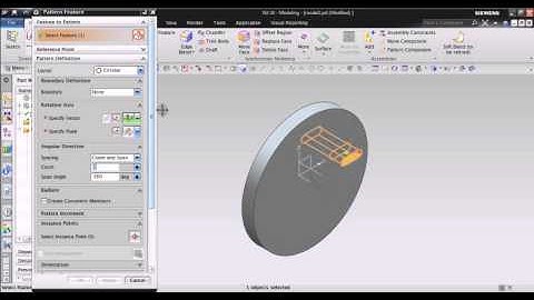 Circular Pattern in Siemens NX (Tutorial)
