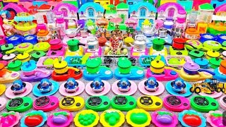 5:26) satisfying with unboxing cute baby girl kitchen set toys video//Mimi toys MASS 🌈 video 