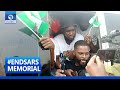 #ENDSARS Memorial: Musician Falz Seen As More Youths Join Procession