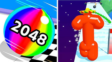 Ball Run 2048 Vs Tall Man Run 🔮🌓IOS Android Max Big New Update Levels Gameplay