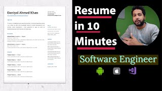 Software Engineer Resume with NO Experience in 10 Min | Entry Level Developer Resume Urdu Hindi screenshot 3