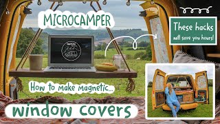 How to make magnetic window covers | Vanlife Hack | Micro Camper