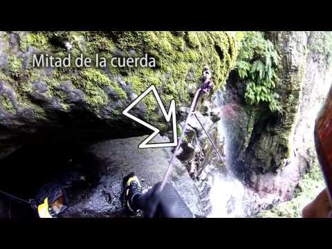 Rápel con cuerda simple, recuperable desde abajo. SISTEMA DE FORTUNA. (Videos Extreme)