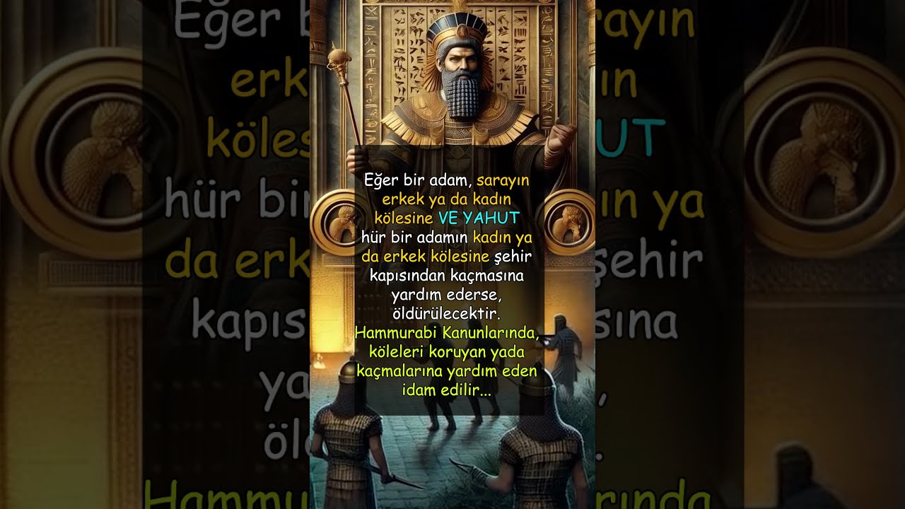 Eğer Bir Adam, Sarayın Erkek ya da Kadın Kölesine, Hammurabi Kanunları 
