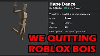 ROBLOX ADDED HYPE DANCE EMOTE, STOP