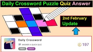 Daily Crossword Puzzle Quiz answer | Daily Crossword Quiz Answer | quizfacts screenshot 2