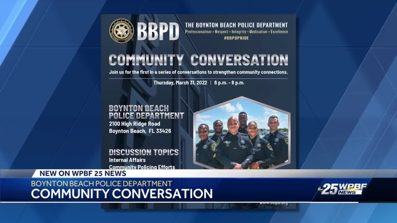Boynton Beach Police Department to hold first in series of community ...