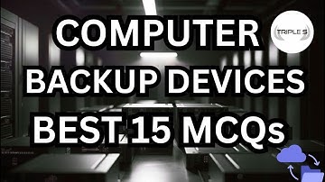 Computer - Backup Devices || Backup Techniques || Best 15 MCQs JKPSI JKSSB Exam @TripleSClasses