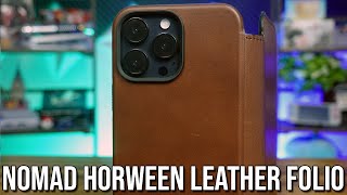 Nomad Horween Leather Folio Case for iPhone 14 Pro Max