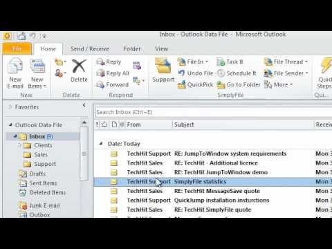 File Outlook email messages and keep your Inbox organized
