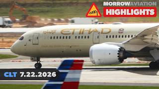 Plane Spotting WINDY CLT Charlotte-Douglas | 7-22-2026 Highlights